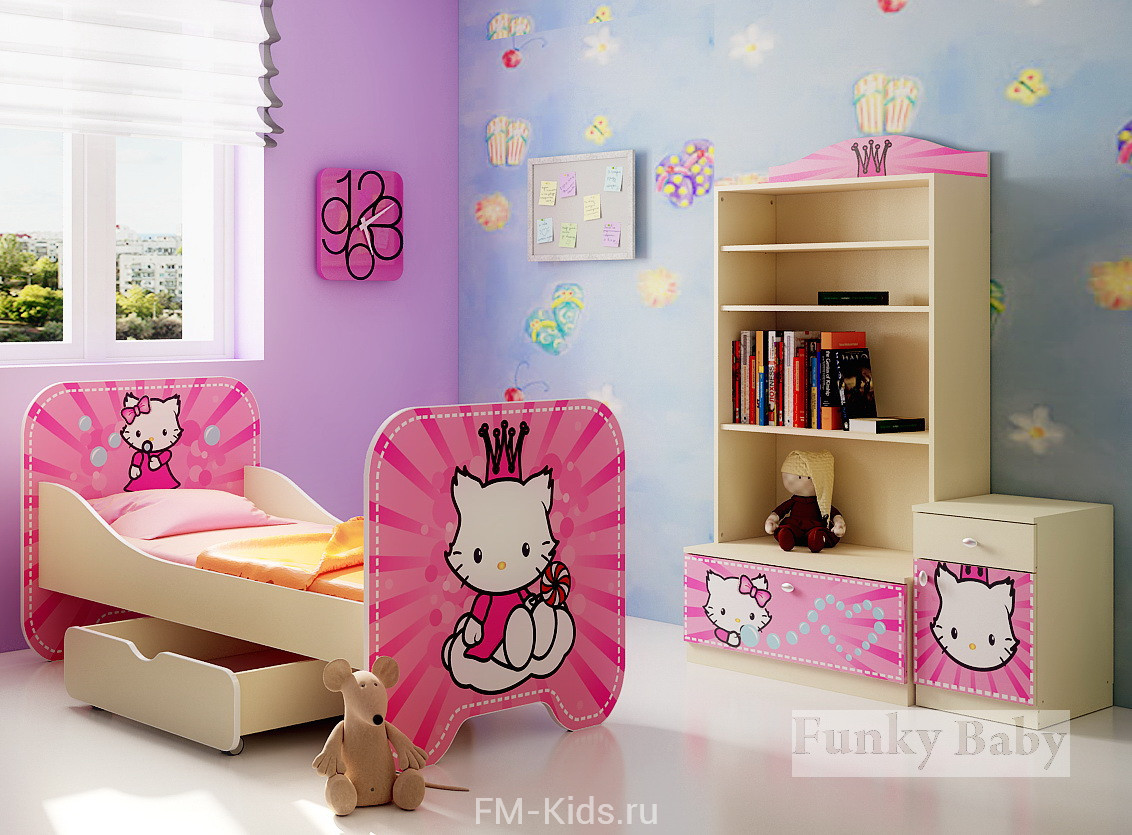 Кровать hello kitty. Кроватка Хелло Китти детская. Хелло Китти кровать для девочек. Мебель Хеллоу Китти. Детская кровать Хеллоу Китти 160х80.