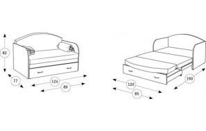 Детский диван кровать антошка